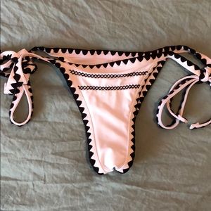 Black and white bikini bottom